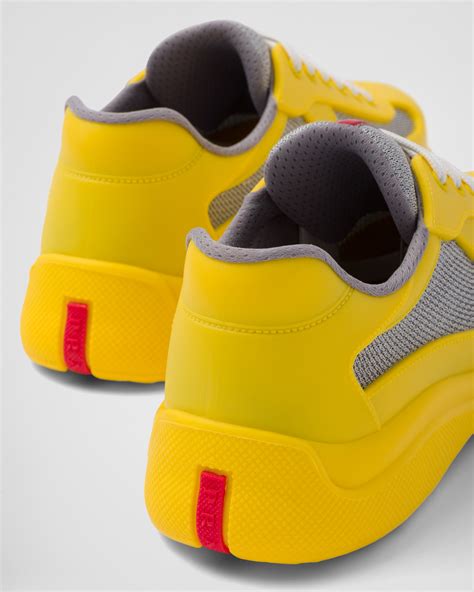 yellow and white prada sneakers|Prada sneakers price.